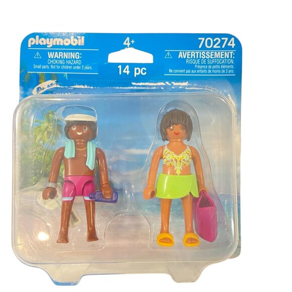 Playmobil Bundle Of 3 Figures Sets: Princess Couple 71208 Beach Duo 70274 Firefi - Picture 3 of 9